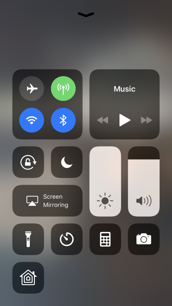 airdrop setting control center