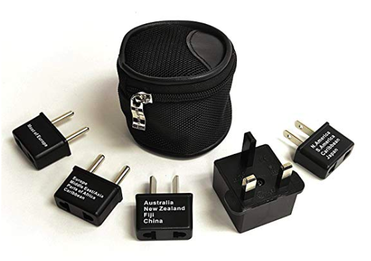 ceptics 5 piece travel plug adapter
