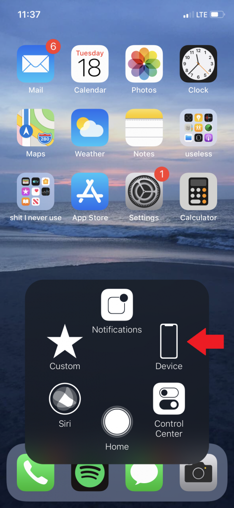 iphone x screenshot