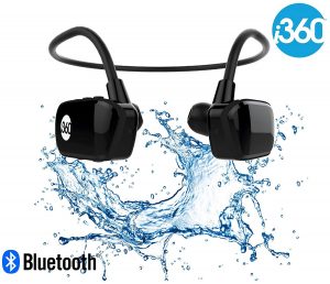 i360 Bluetooth 8GB Waterproof MP3 Player Earphones