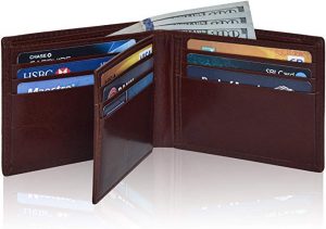 Clifton Heritage Men’s Leather RFID Blocking Bifold Wallet
