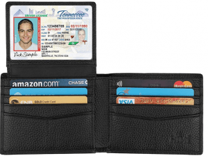 HIMI Genuine Leather RFID Blocking Bifold Wallet