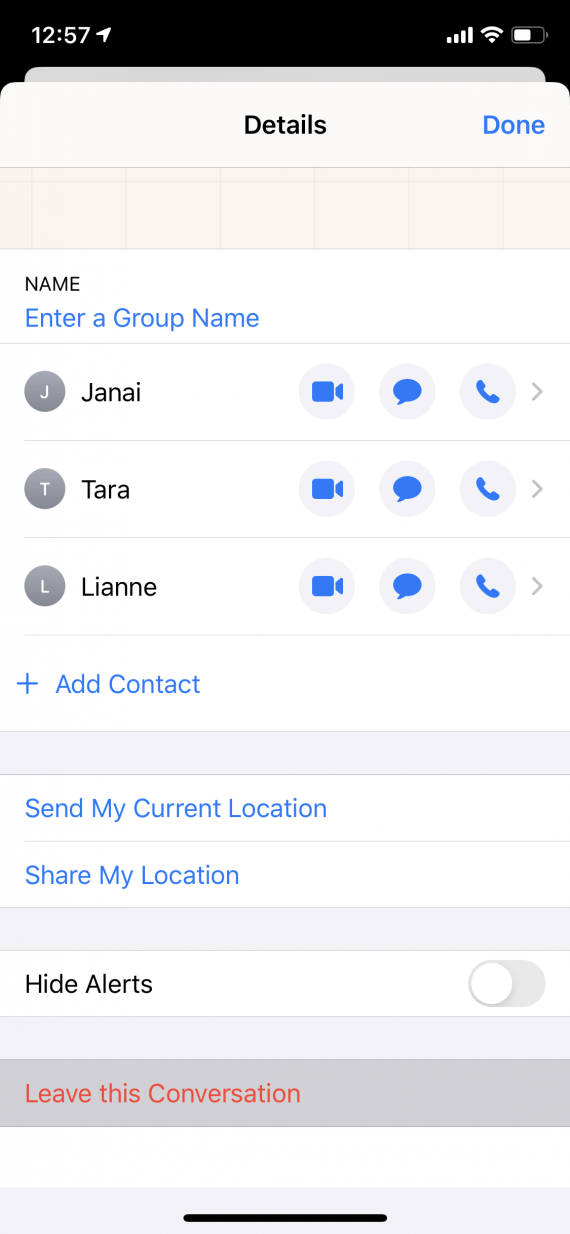 how to add or delete someone from group text iphone