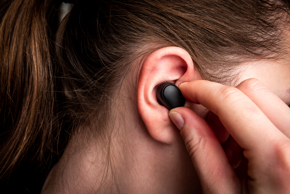 wireless headphones in ear